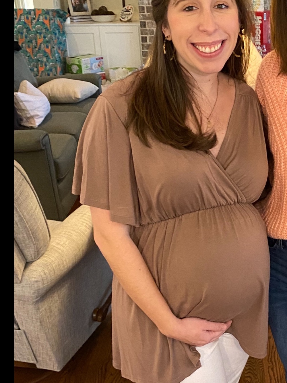 Isabel Maternity by Ingrid & Isabel Taupe Wrap Top